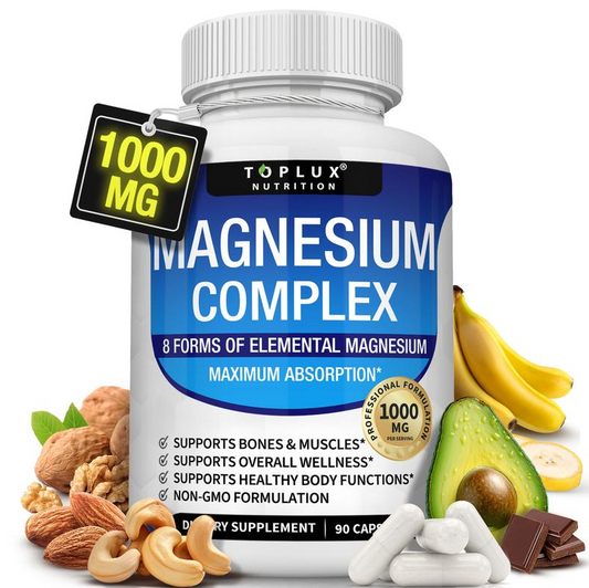 Magnesium Complex Supplement 8 Elemental 1000mg Non-GMO